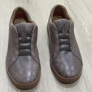 Kizik Fast Mens Size 9 M Hands Free Brown Leather Slip On Shoes New York